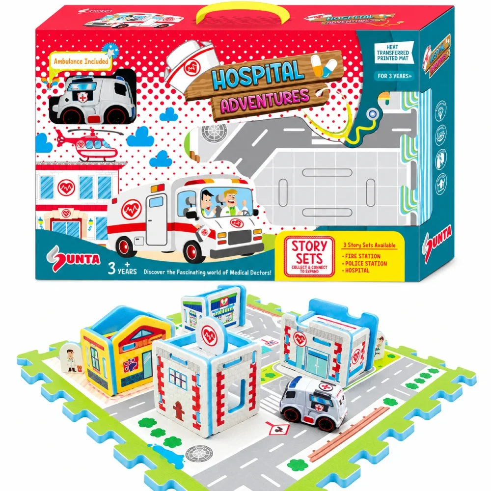 Kids Magnetic Puzzle with Toy Car Creative Learning Set