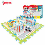 Kids Magnetic Puzzle with Toy Car Creative Learning Set