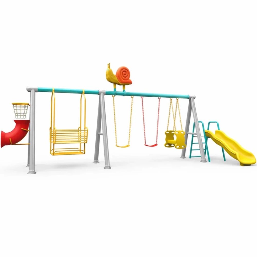 Kids Mega Outdoor Swing Set Slide 1 Piece Playground Toy