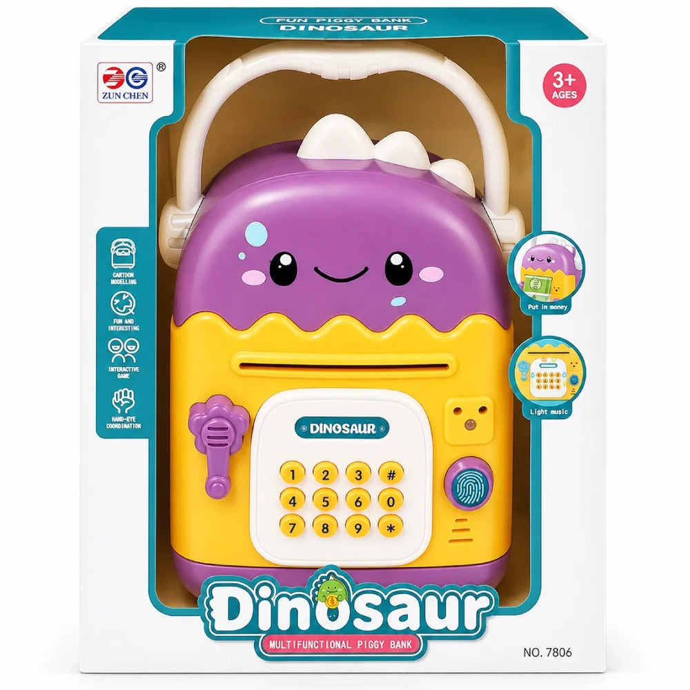 Kids Money Saving Box Fingerprint Light Music Piggy Bank Fun