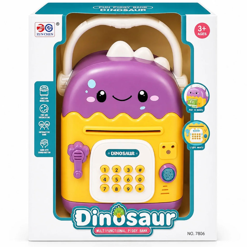 Kids Money Saving Box Fingerprint Light Music Piggy Bank Fun