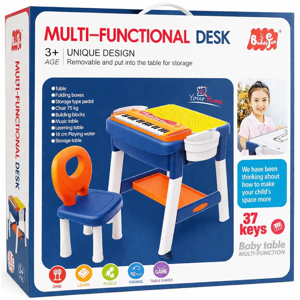 Kids Multifunctional Desk Table Piano Blocks 1 Piece Activity Toy