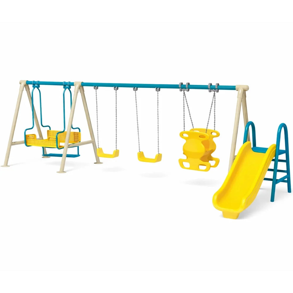 Kids Outdoor Swing Slide Playground Set Backyard Garden Play