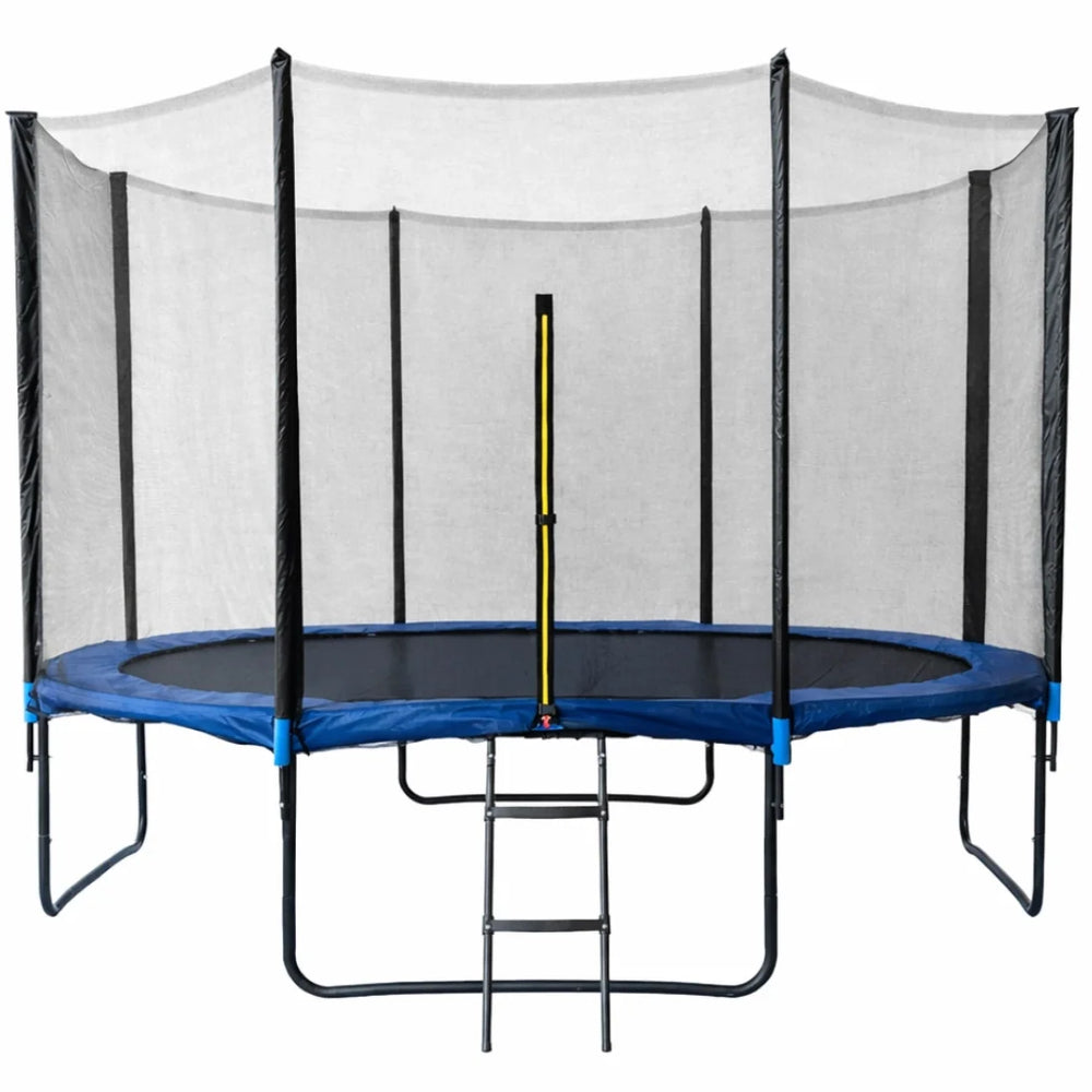 Kids Outdoor Trampoline with Safety Net Ladder 422CM Backyard Play