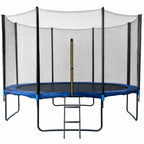 Kids Outdoor Trampoline with Safety Net Ladder 422CM Backyard Play