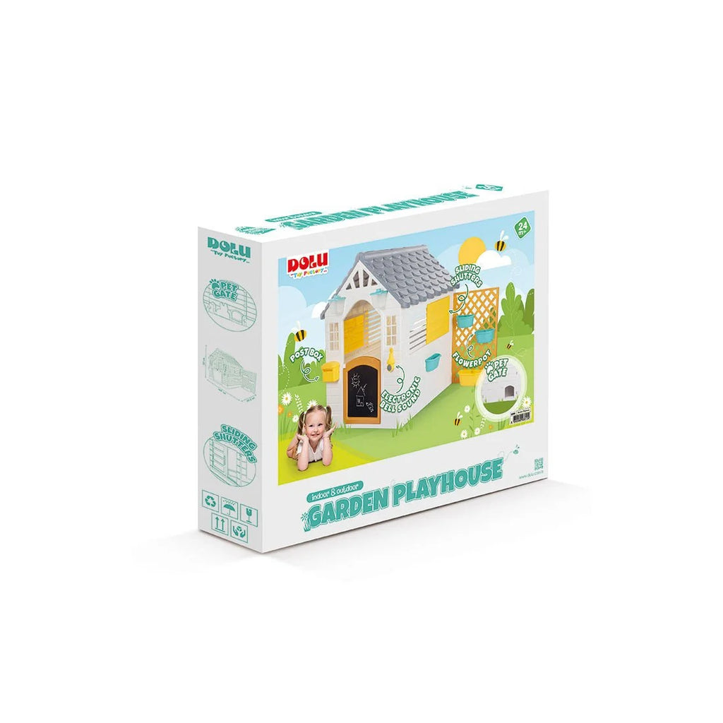 Kids Playhouse with Accessories – Grey & Yellow