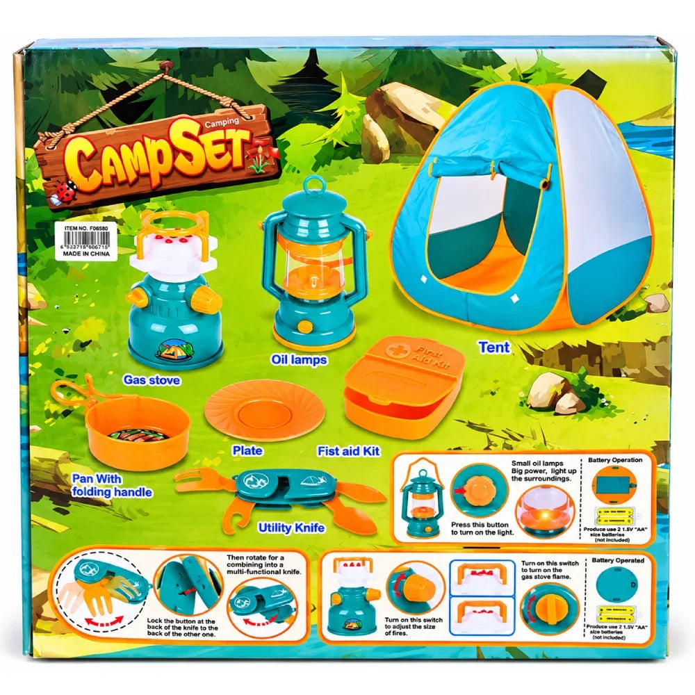 Kids Pretend Camping Play Set
