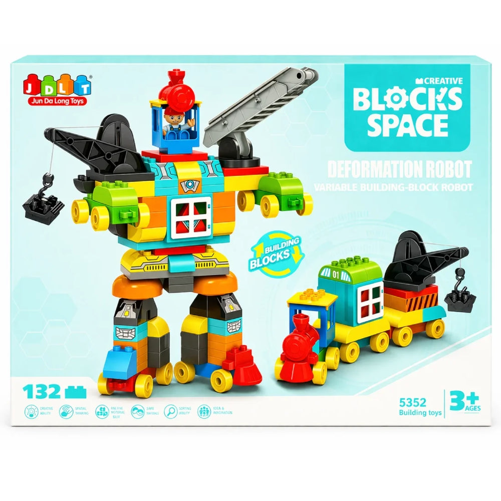 Kids Robot Building Blocks Set 132 Pieces STEM Toy
