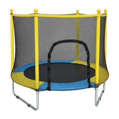 Kids Round Indoor Trampoline with Safety Net 140CM Active Play