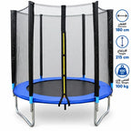 Kids Round Trampoline with Safety Net – 180 cm