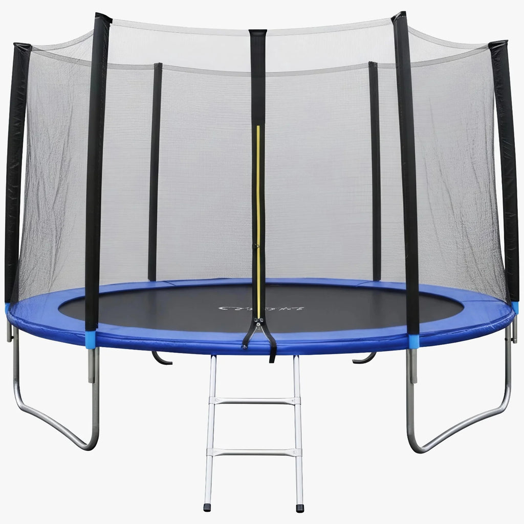 Kids Round Trampoline with Safety Net & Ladder – 240 cm