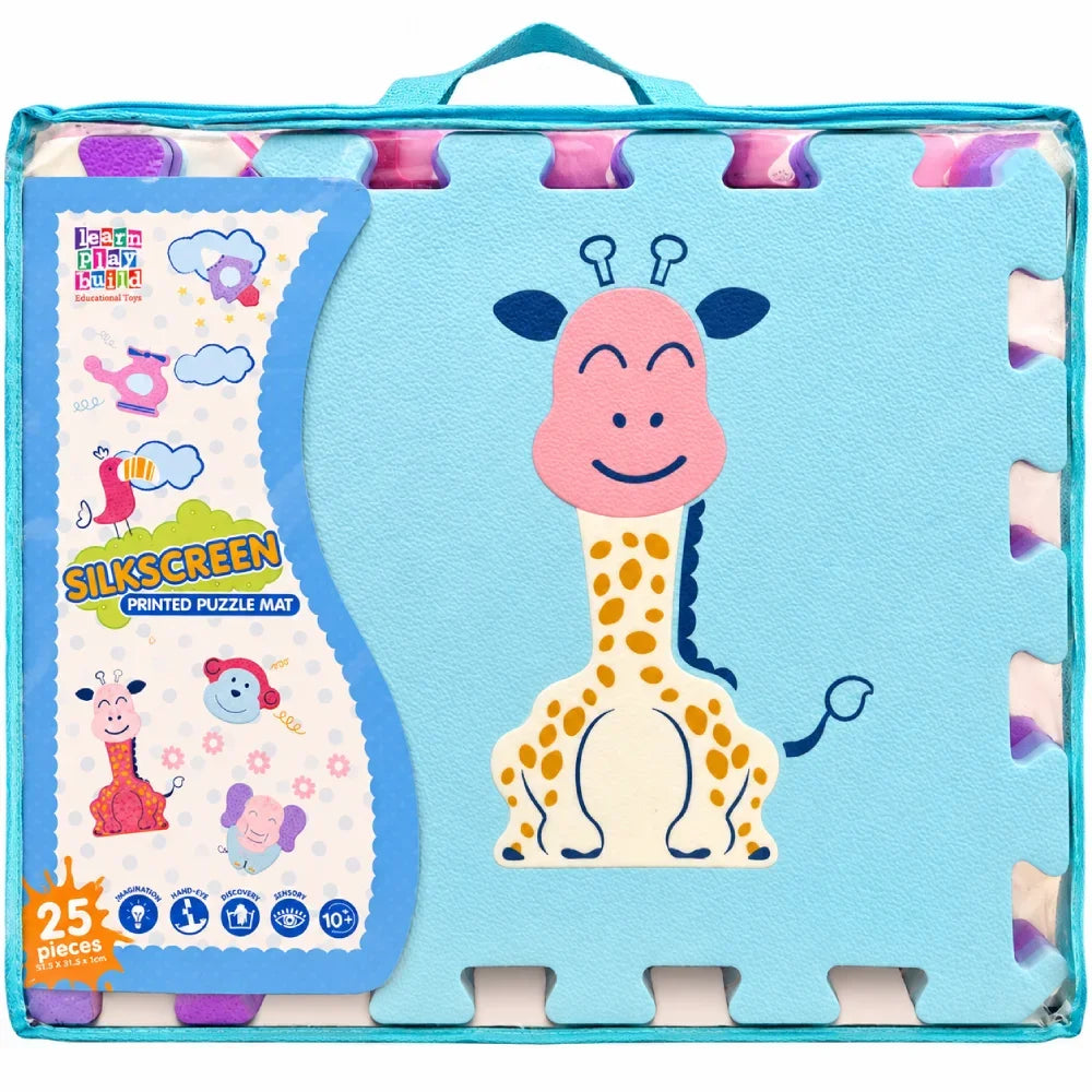 Kids Safari Puzzle Set Learning Numbers Color Play Mat