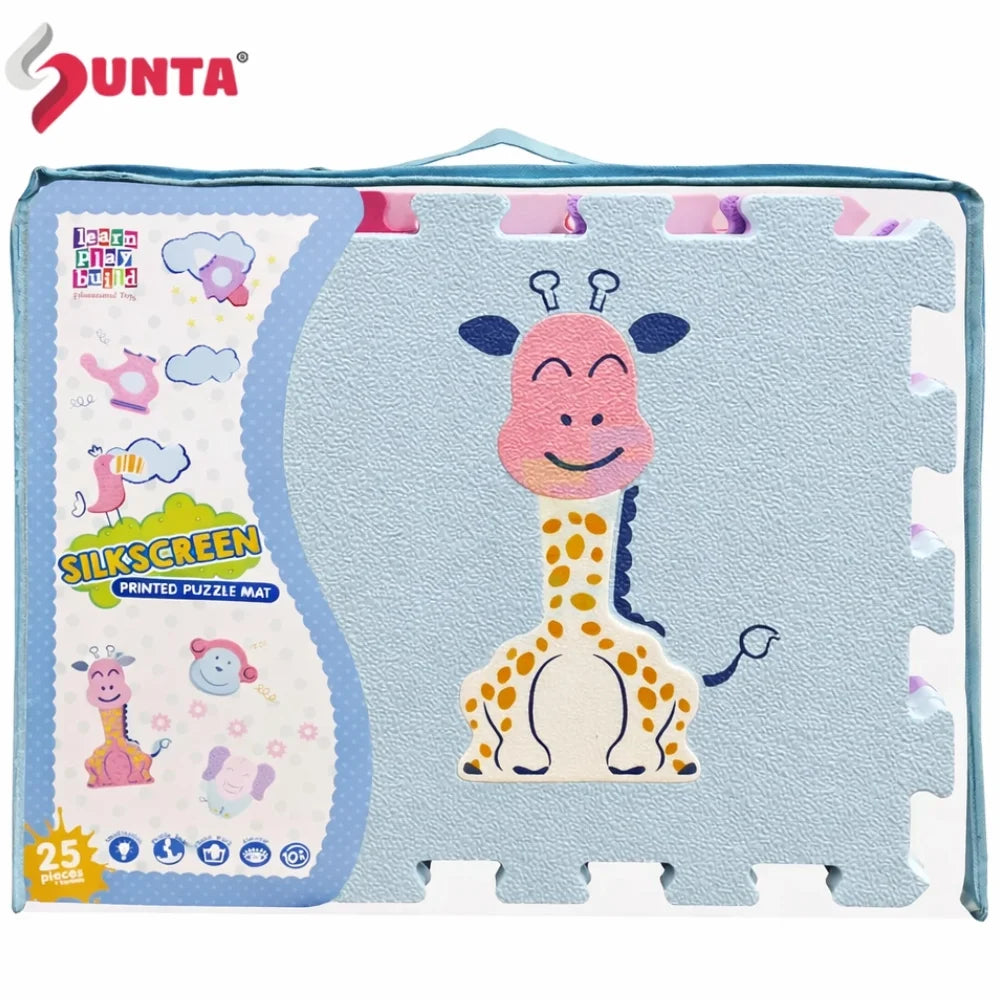 Kids Safari Puzzle Set Learning Numbers Color Play Mat