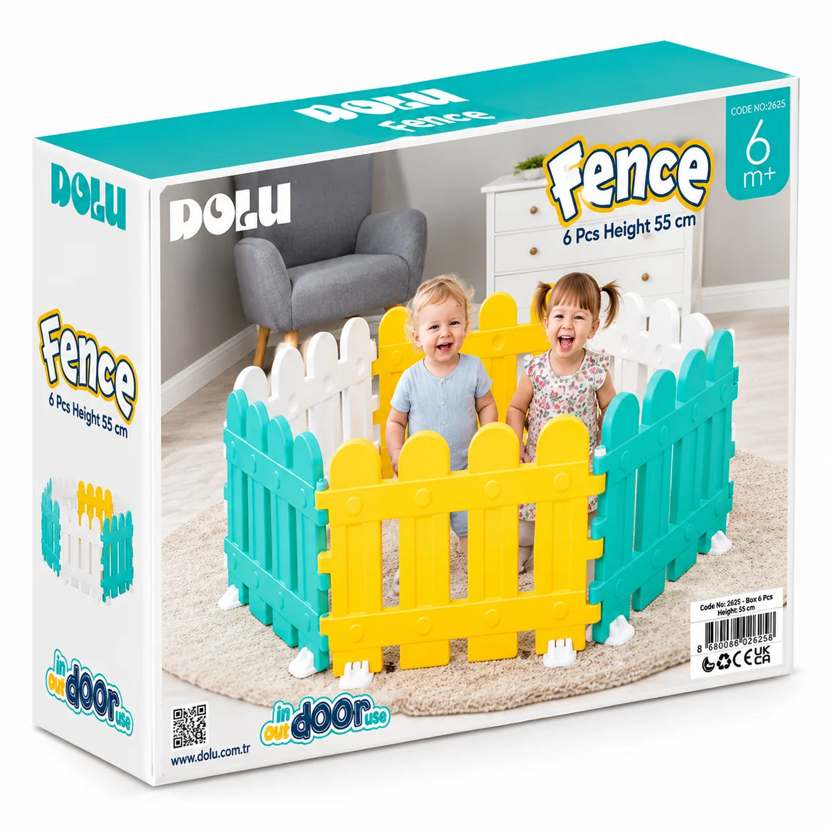 Kids Safety Fence – 6 Panels, 55 cm