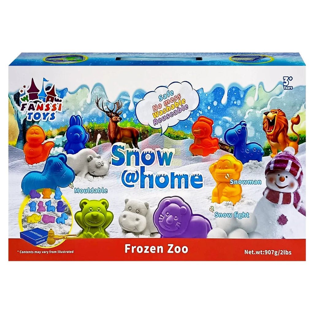 Kids Sensory Snow Play Kit with Animal Molds