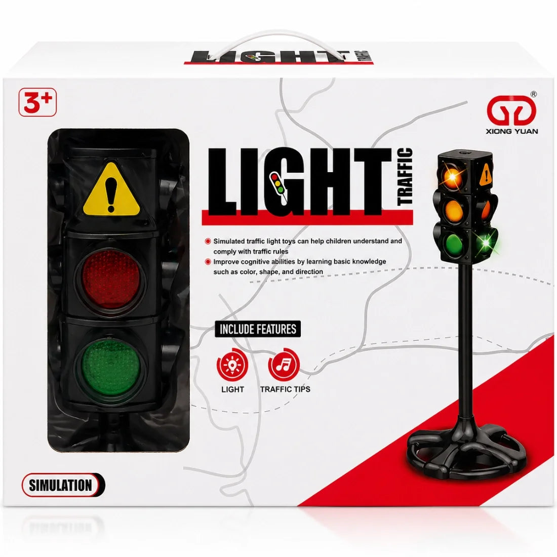 Kids Simulation Traffic Light Toy with Working Lights Road Safety Play
