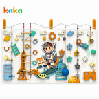 Kids Space Climbing Activity Wall with Ropes Ladder Indoor Playset