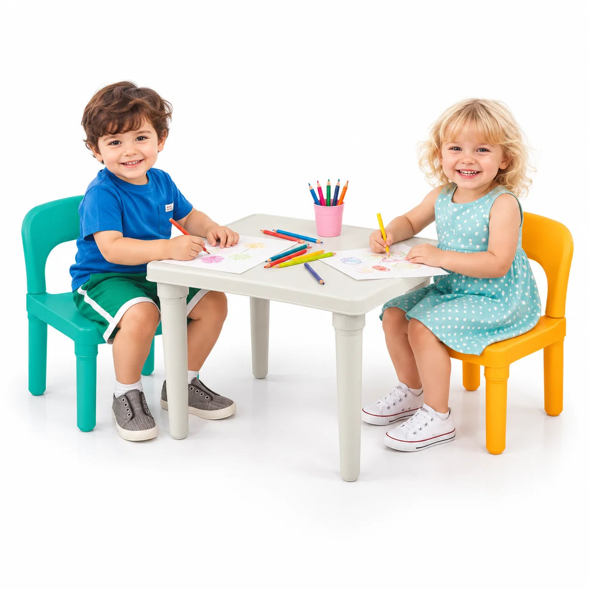 Kids Table & Two Chairs Set