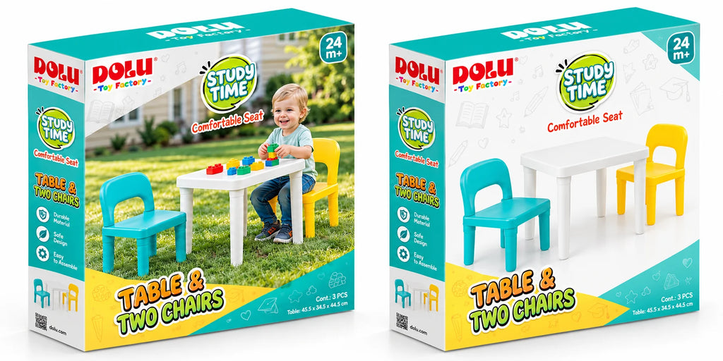 Kids Table & Two Chairs Set