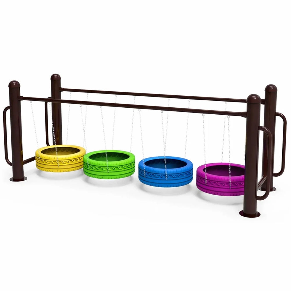 Kids Tire Swing Balance Frame Outdoor Playground