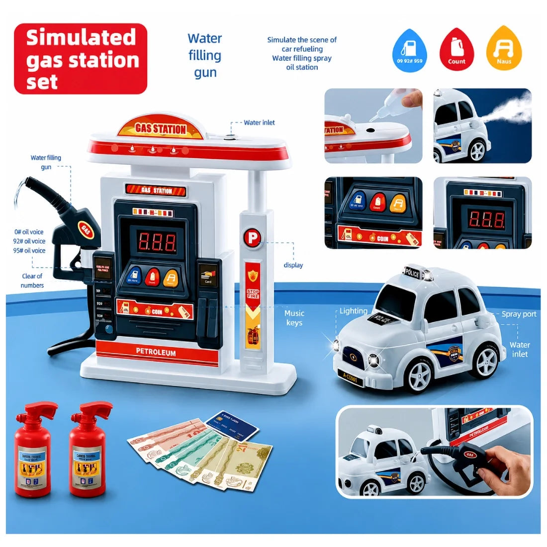 Kids Toys Gas Station
