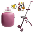 Kids Trolley Luggage Convertible into Baby Stroller Seat