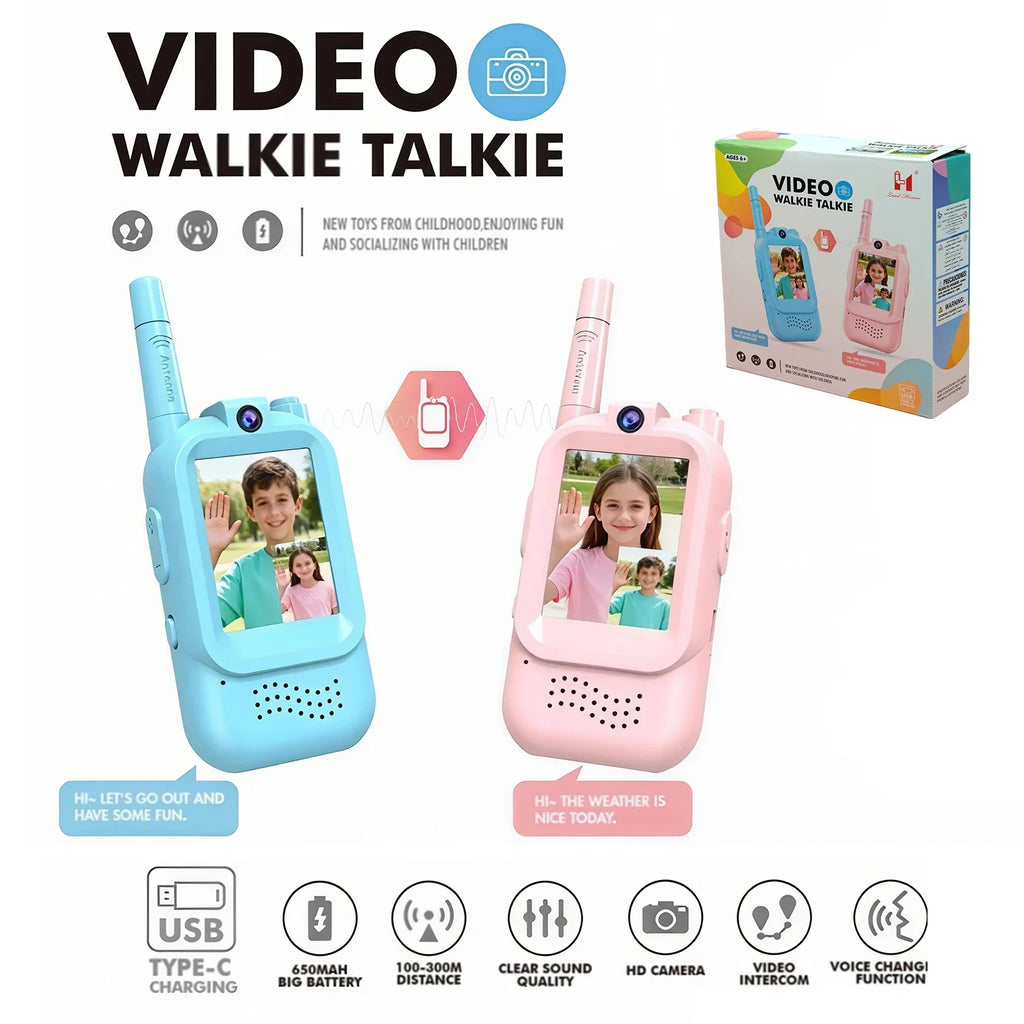 Kids Video Walkie Talkie Camera Set