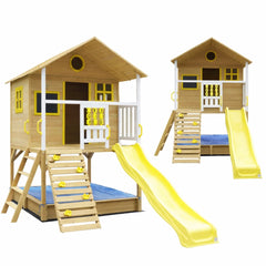 Kids Wooden Cubby House Outdoor Playhouse