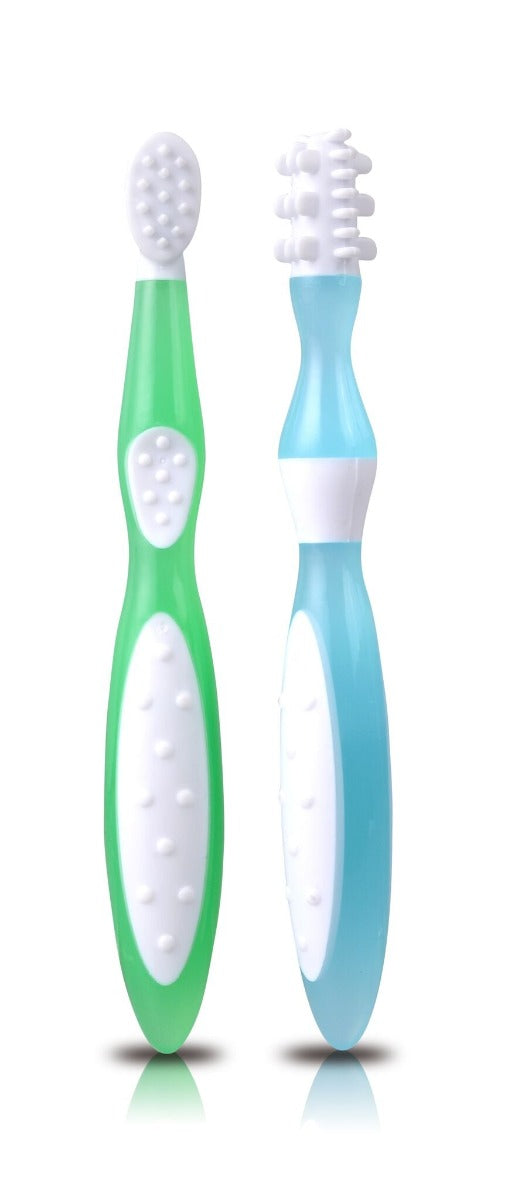 Kidsme First Toothbrush Set - Blue & Green