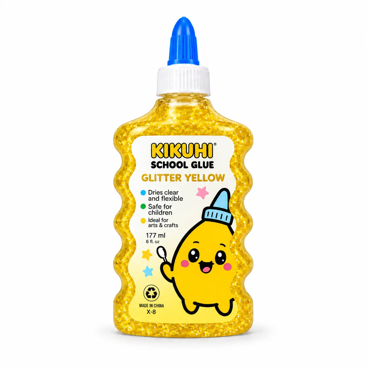 Kumi Glow Glitter Yellow Glue – 177 ml