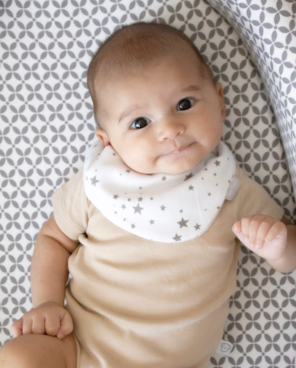 BABYJEM NEWBORN SCARF APRON WITH STAR DESIGN