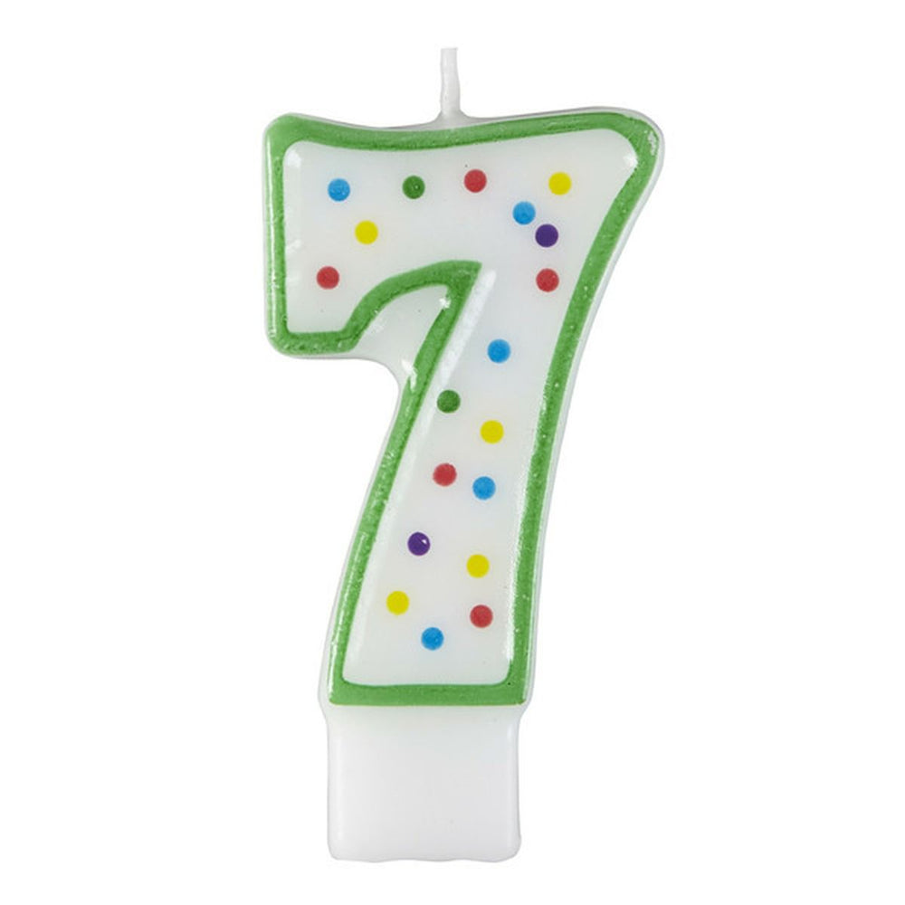 NUMBER7 POLKA DOTS BIRTHDAY CANDLE