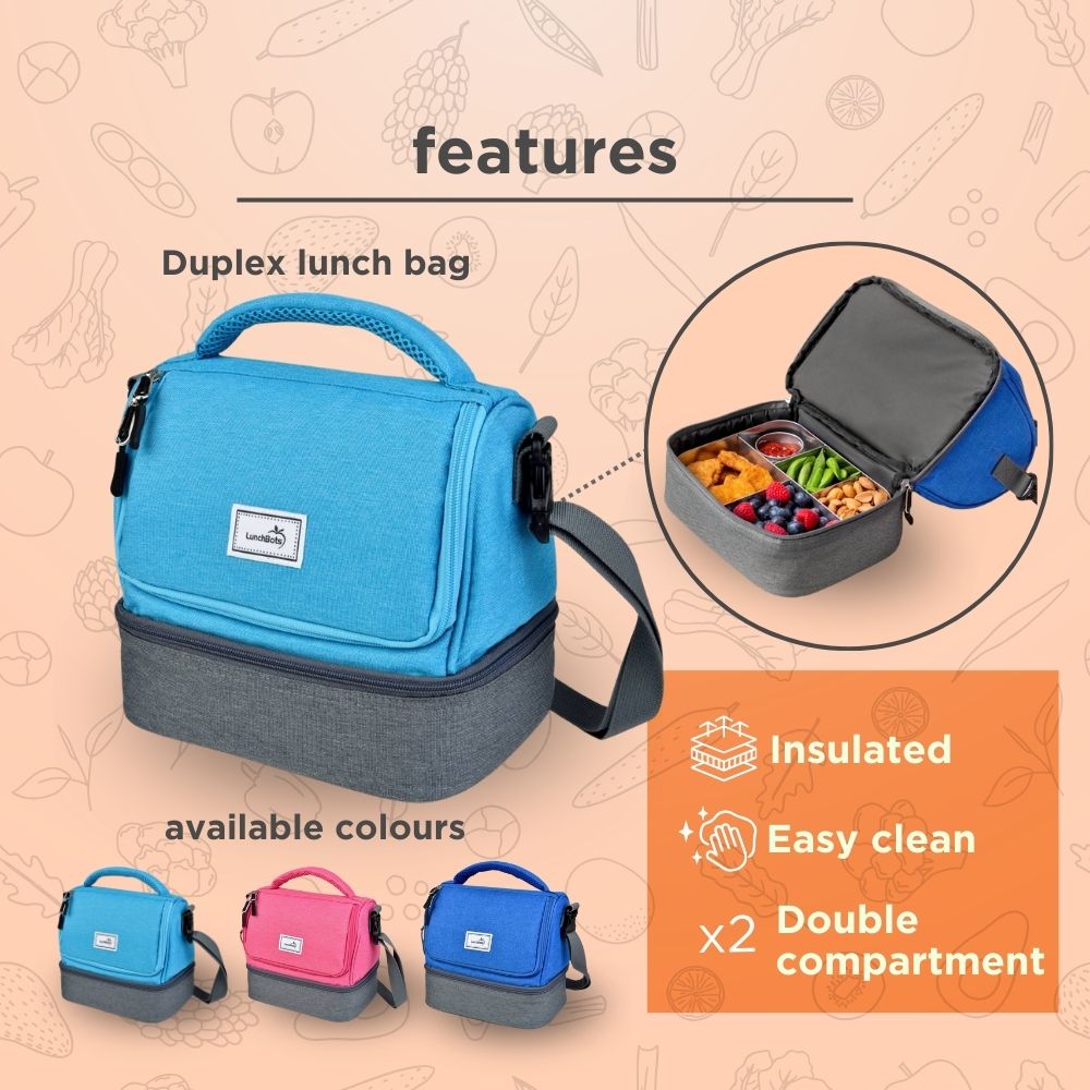 Lunchbots Deluxe Lunch Bag - Aqua