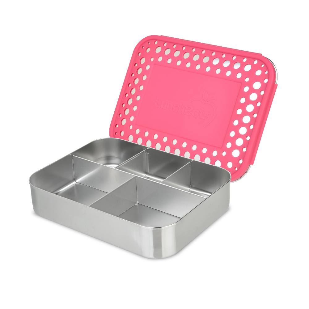 Lunchbots Large Bento Box - Cinco - Pink