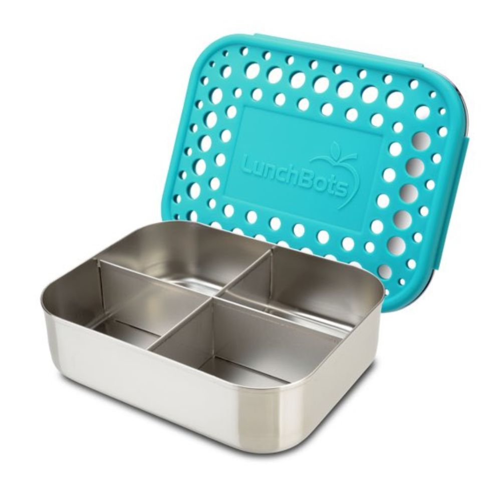 Lunchbots Medium Quad - Aqua