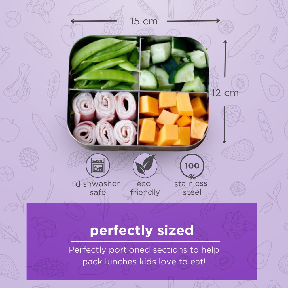 Lunchbots Medium Quad - Aqua