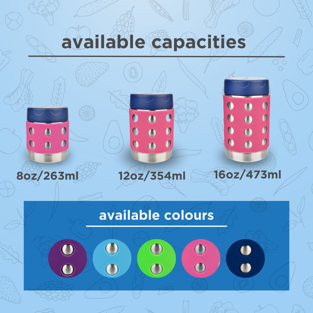 Lunchbots Thermal Dots - 12oz - Pink