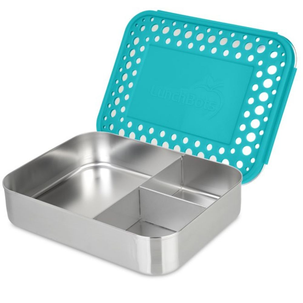 Lunchbots Large Bento Box - Trio - Aqua