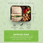 Lunchbots Large Bento Box - Trio - Aqua