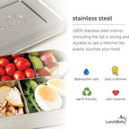 Lunchbots Large Bento Box - Trio - Aqua