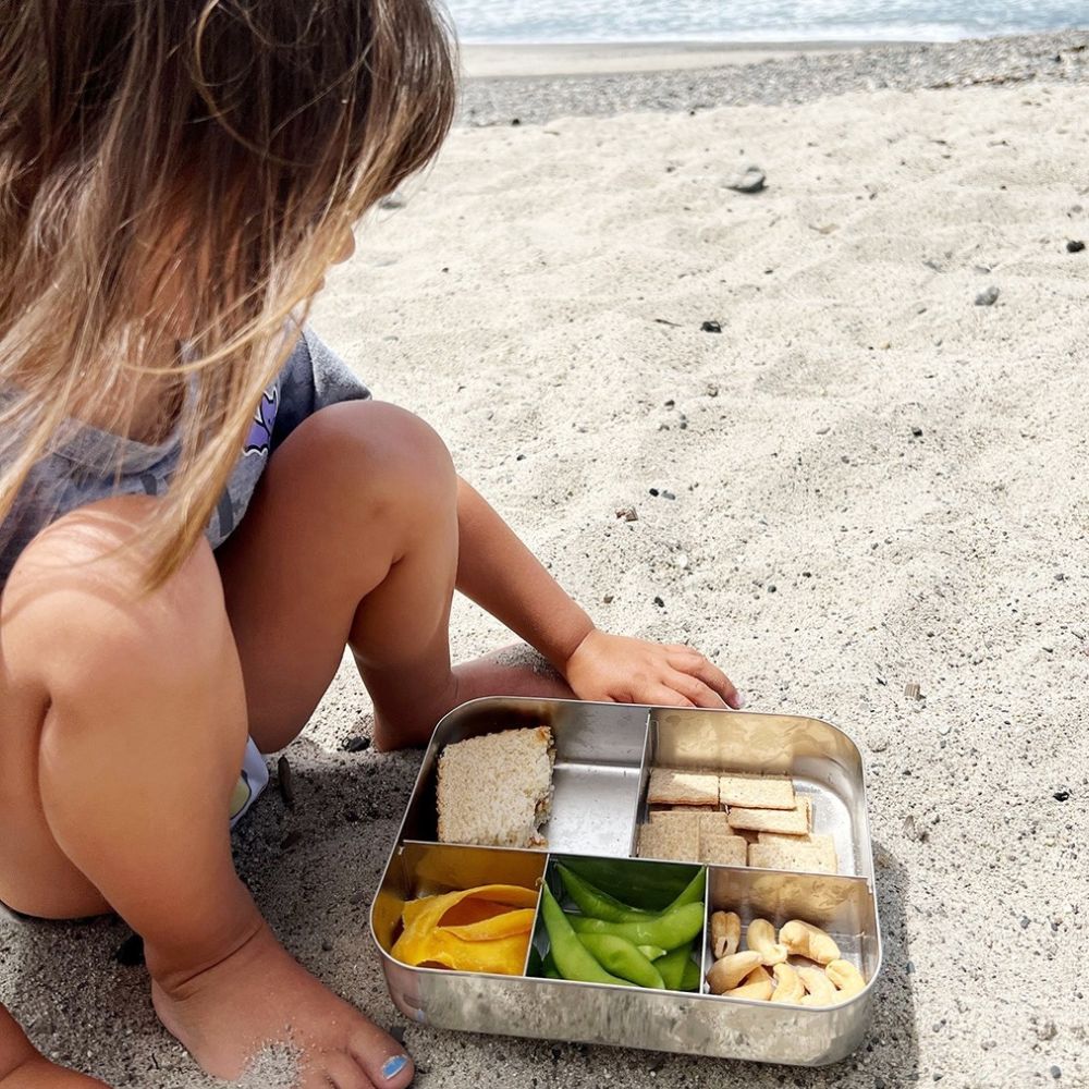 Lunchbots Large Bento Box - Trio - Blue