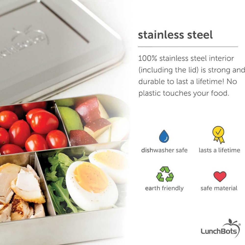 Lunchbots Large Bento Box - Trio - Blue