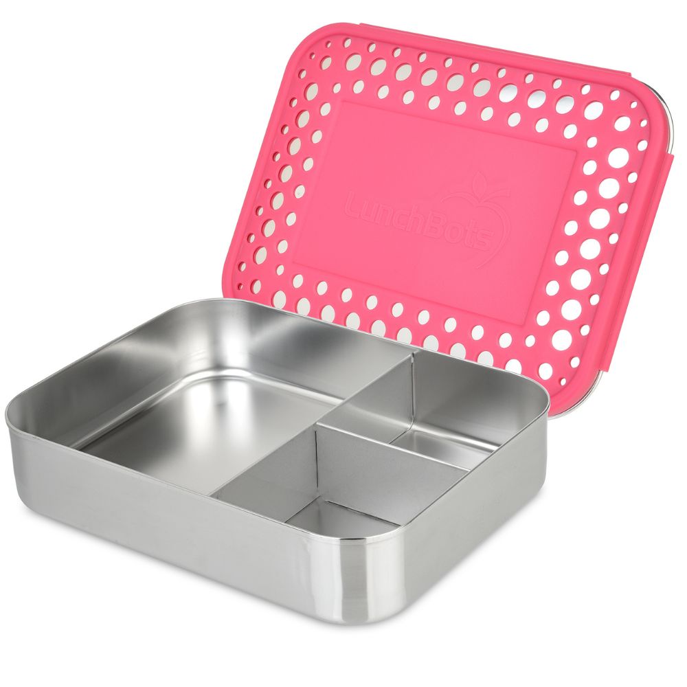 Lunchbots Large Bento Box - Trio - Pink