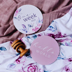 بطاقات ميل ستون القابلة للعكس- سماء أرجوانية و فراشات أرجوانيه