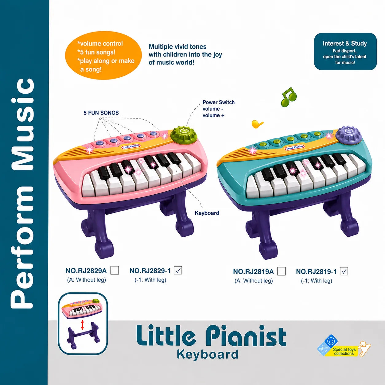 Little Pianist Keyboard With Legs