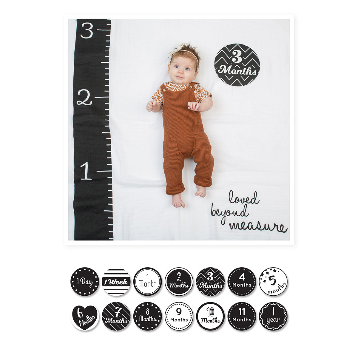 Babys first year blanket & card set love beyond measure