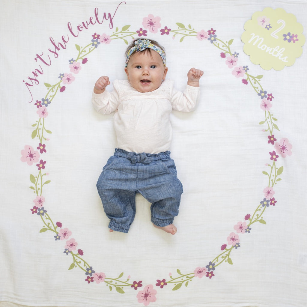 Lulujo, Baby's First Year™ Blanket & Cards - Isn't She Lovely