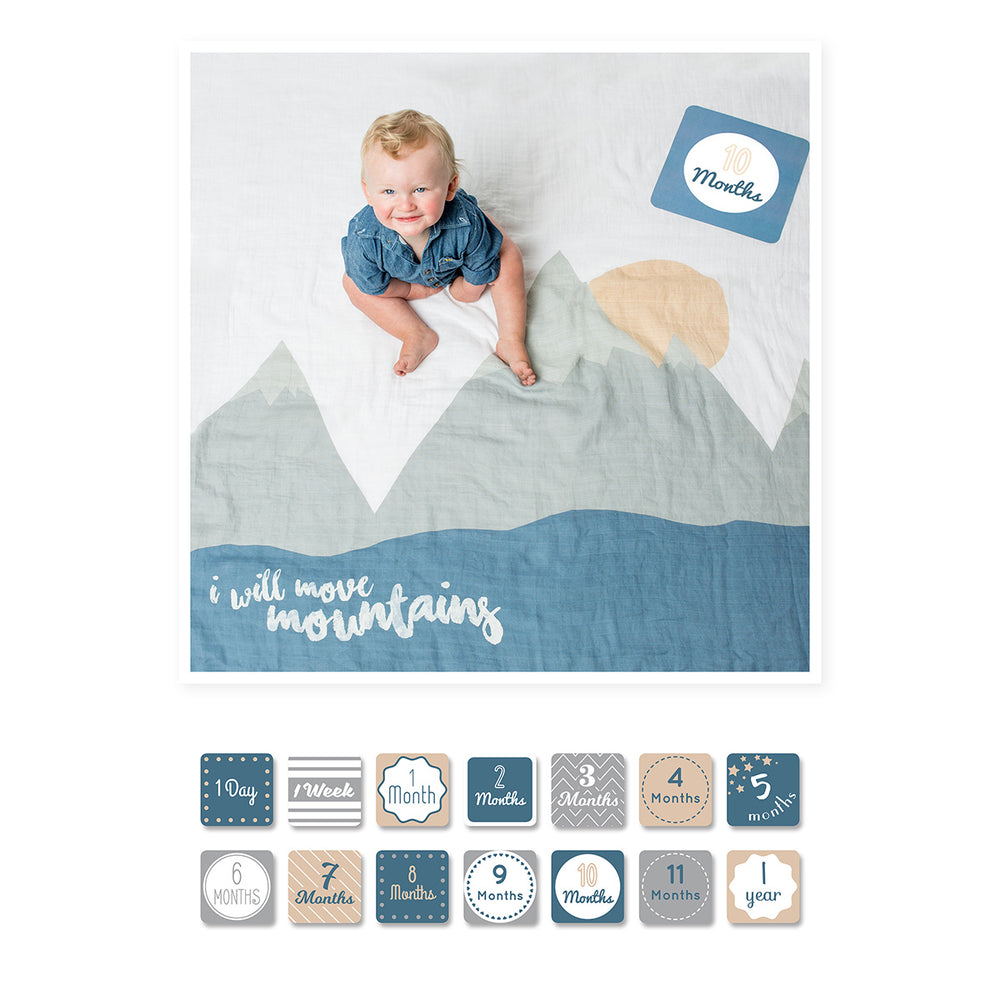 Lulujo, Baby's First Year™ Blanket & Cards, I Move Mountains