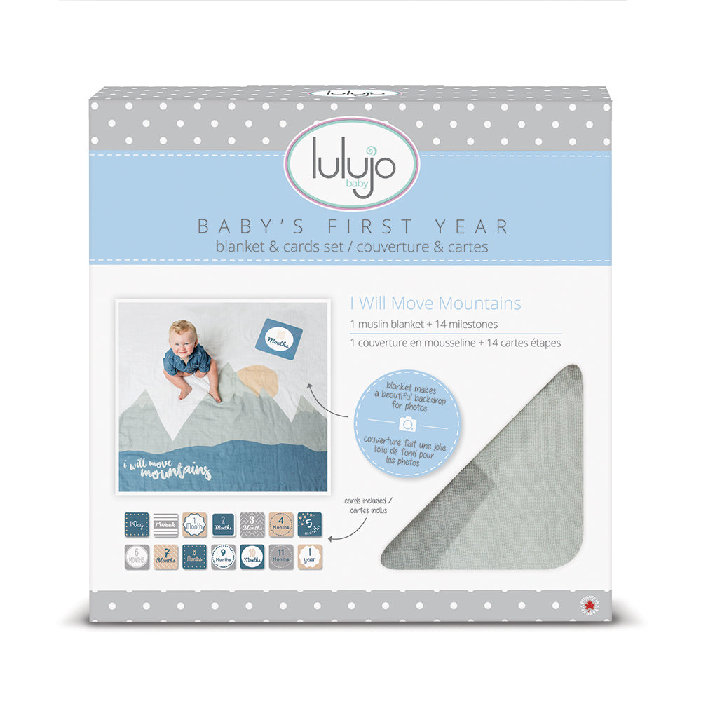 Lulujo, Baby's First Year™ Blanket & Cards, I Move Mountains