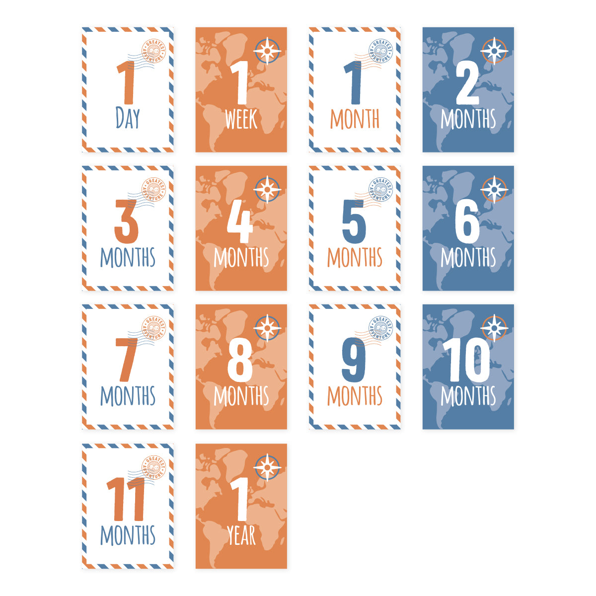 Lulujo - Baby's First Year Blanket&Cards Set